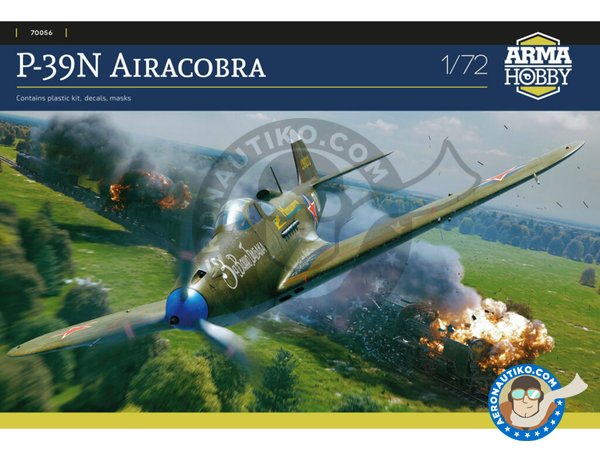 Image 1: Bell P-39N Airacobra | Airplane kit in 1/72 scale manufactured by Arma Hobby (ref. 70056)