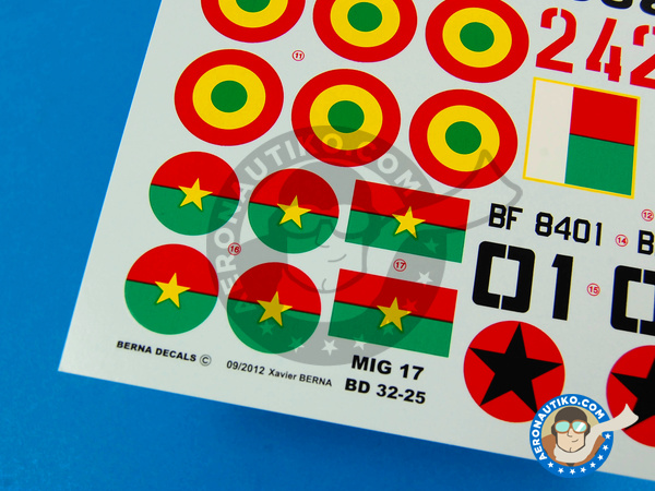 Image 4: Mikoyan-Gurevich MiG-17 Fresco F |  en escala 1/32 fabricado por Berna Decals (ref. BD32-25)