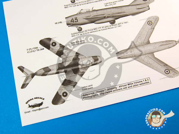 Image 10: Mikoyan-Gurevich MiG-17 Fresco F |  en escala 1/32 fabricado por Berna Decals (ref. BD32-25)