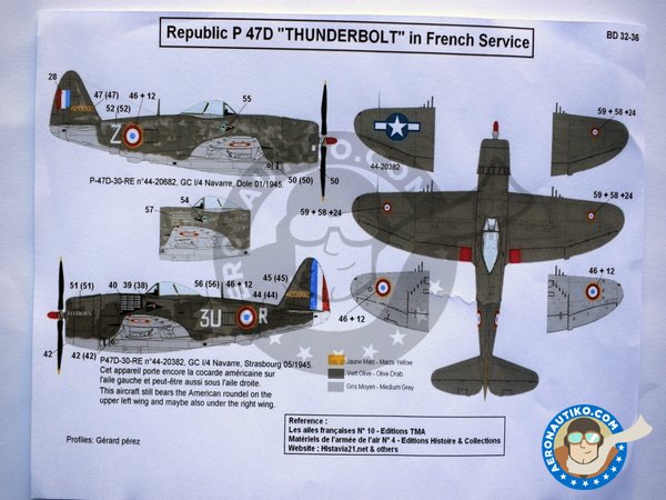 Image 3: Republic P-47D Bubbletop D |  in 1/32 scale manufactured by Berna Decals (ref. BD32-36)