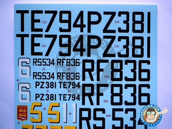 Image 2: De Havilland Mosquito FB Mk VI. Marking set. |  in 1/32 scale manufactured by Berna Decals (ref. BD32-39)
