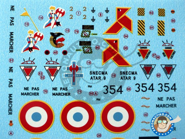 Image 1: Dassault Mirage IIIR & IIIRD Armée de l'Air |  in 1/32 scale manufactured by Berna Decals (ref. BD32-40)