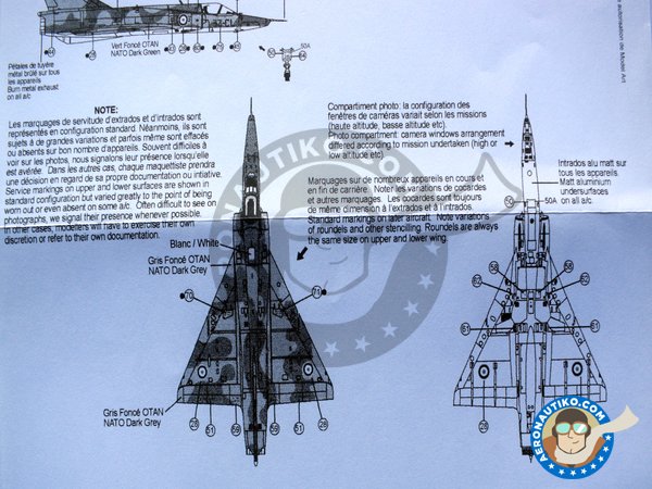 Image 4: Dassault Mirage IIIR & IIIRD Armée de l'Air |  in 1/32 scale manufactured by Berna Decals (ref. BD32-40)