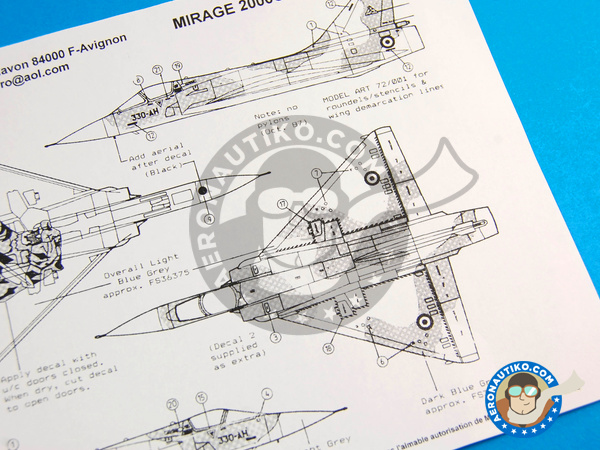 Image 4: Dassault Mirage 2000 C |  in 1/48 scale manufactured by Berna Decals (ref. BD48-02)