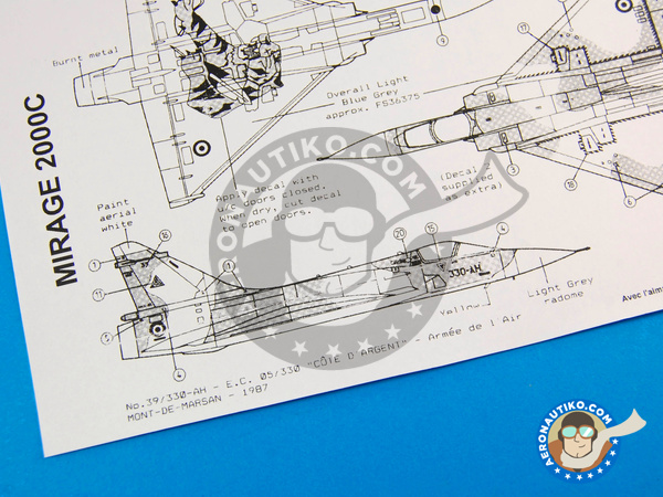 Image 6: Dassault Mirage 2000 C |  in 1/48 scale manufactured by Berna Decals (ref. BD48-02)