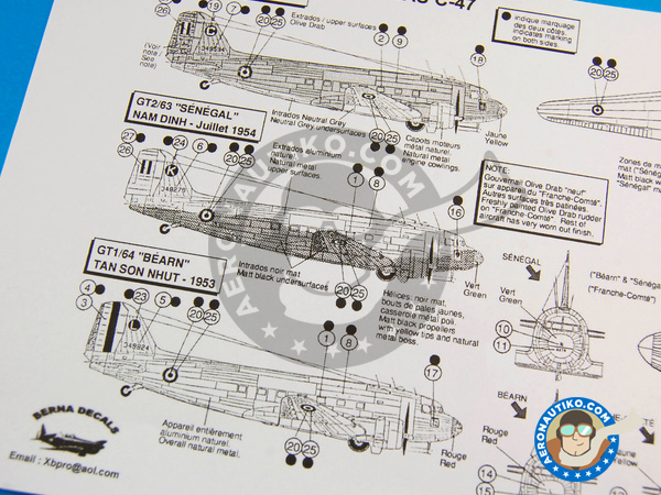 Image 8: Douglas C-47 Skytrain |  in 1/48 scale manufactured by Berna Decals (ref. BD48-08)