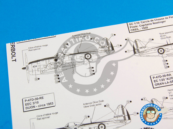 Image 7: Republic P-47 Thunderbolt D Bubbletop |  in 1/48 scale manufactured by Berna Decals (ref. BD48-12)