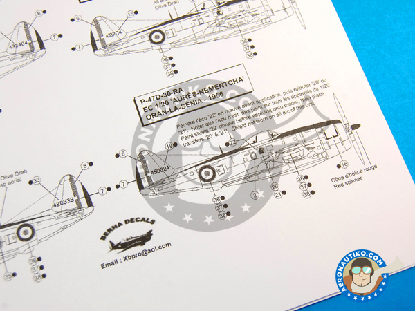 Image 9: Republic P-47 Thunderbolt D Bubbletop |  in 1/48 scale manufactured by Berna Decals (ref. BD48-12)