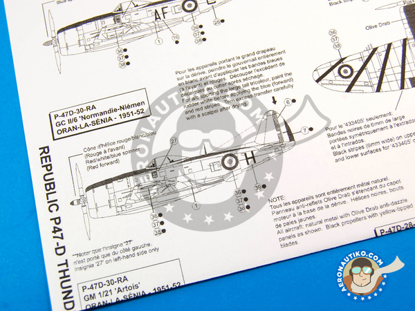 Image 11: Republic P-47 Thunderbolt D Bubbletop |  in 1/48 scale manufactured by Berna Decals (ref. BD48-12)