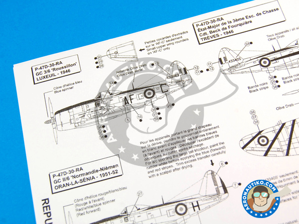 Image 12: Republic P-47 Thunderbolt D Bubbletop |  in 1/48 scale manufactured by Berna Decals (ref. BD48-12)