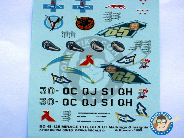 Image 2: Dassault Mirage F1CR F1CT |  in 1/48 scale manufactured by Berna Decals (ref. BD48-125)