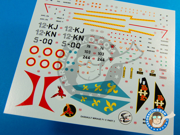 Image 1: Dassault Mirage F1 C |  in 1/48 scale manufactured by Berna Decals (ref. BD48-51)