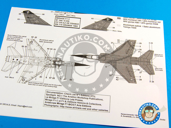 Image 7: Dassault Mirage F1 C |  in 1/48 scale manufactured by Berna Decals (ref. BD48-51)