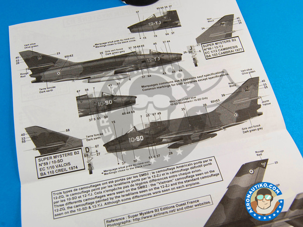 Image 6: Dassault Super Mystere B2 |  in 1/48 scale manufactured by Berna Decals (ref. BD48-76)
