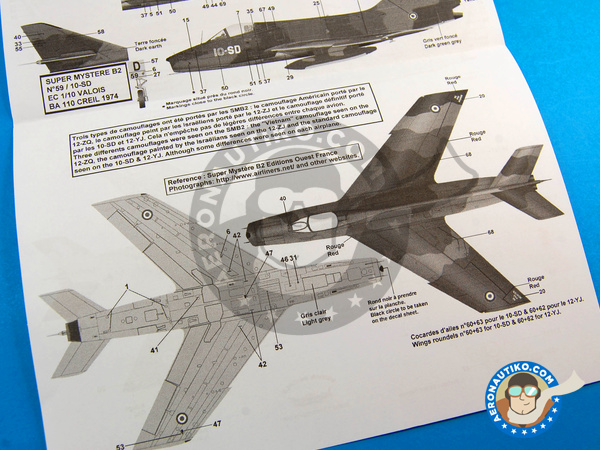 Image 7: Dassault Super Mystere B2 |  in 1/48 scale manufactured by Berna Decals (ref. BD48-76)