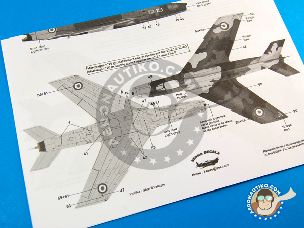 Image 9: Dassault Super Mystere B2 |  in 1/48 scale manufactured by Berna Decals (ref. BD48-76)