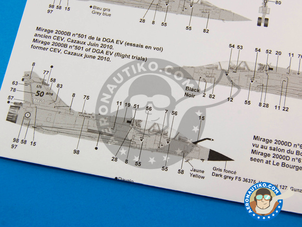 Image 8: Dassault Mirage 2000 |  in 1/48 scale manufactured by Berna Decals (ref. BD48-77)