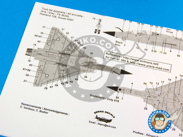 Image 9: Dassault Mirage 2000 |  in 1/48 scale manufactured by Berna Decals (ref. BD48-77)