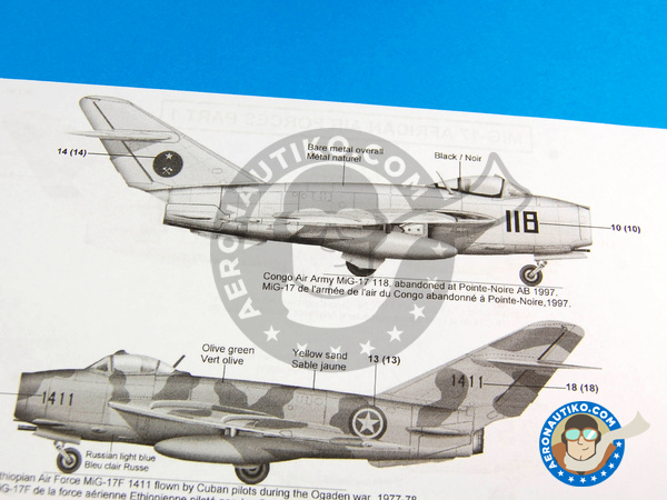Image 8: Mikoyan-Gurevich MiG-17 Fresco F |  in 1/48 scale manufactured by Berna Decals (ref. BD48-88)