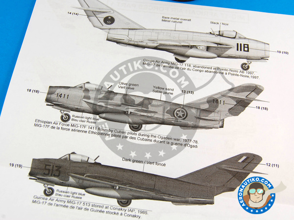 Image 9: Mikoyan-Gurevich MiG-17 Fresco F |  in 1/48 scale manufactured by Berna Decals (ref. BD48-88)