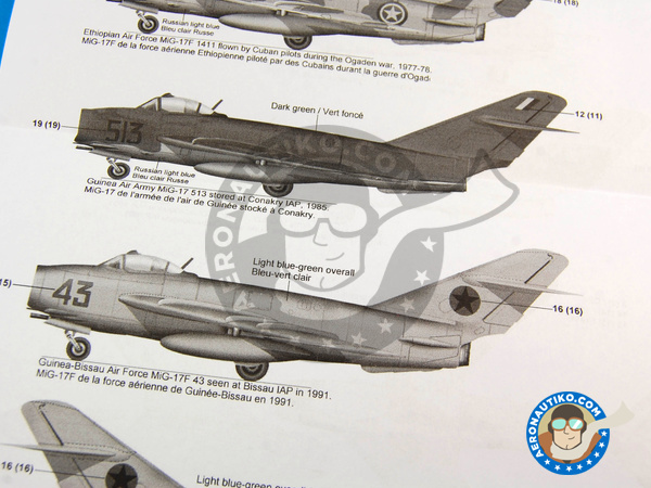 Image 10: Mikoyan-Gurevich MiG-17 Fresco F |  in 1/48 scale manufactured by Berna Decals (ref. BD48-88)