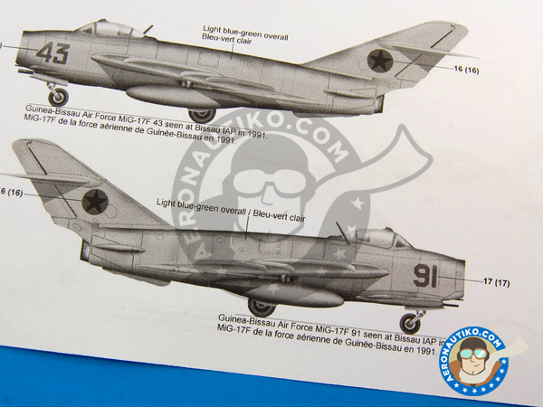 Image 11: Mikoyan-Gurevich MiG-17 Fresco F |  in 1/48 scale manufactured by Berna Decals (ref. BD48-88)