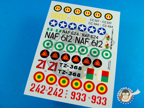 Image 1: Mikoyan-Gurevich MiG-17 Fresco F |  in 1/48 scale manufactured by Berna Decals (ref. BD48-89)