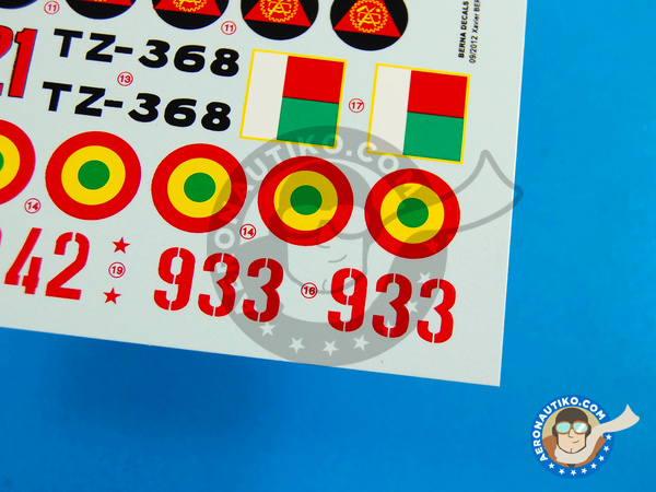 Image 5: Mikoyan-Gurevich MiG-17 Fresco F |  in 1/48 scale manufactured by Berna Decals (ref. BD48-89)