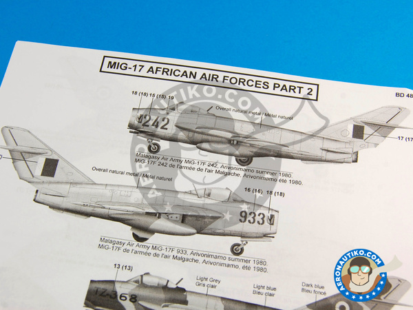 Image 6: Mikoyan-Gurevich MiG-17 Fresco F |  in 1/48 scale manufactured by Berna Decals (ref. BD48-89)