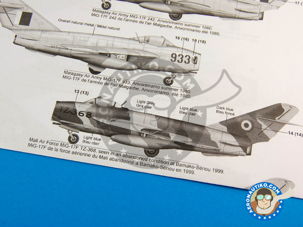 Image 7: Mikoyan-Gurevich MiG-17 Fresco F |  in 1/48 scale manufactured by Berna Decals (ref. BD48-89)