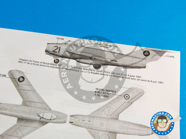 Image 8: Mikoyan-Gurevich MiG-17 Fresco F |  in 1/48 scale manufactured by Berna Decals (ref. BD48-89)