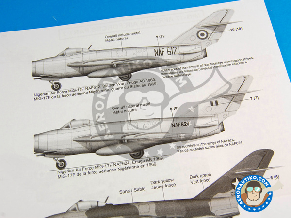 Image 11: Mikoyan-Gurevich MiG-17 Fresco F |  in 1/48 scale manufactured by Berna Decals (ref. BD48-89)