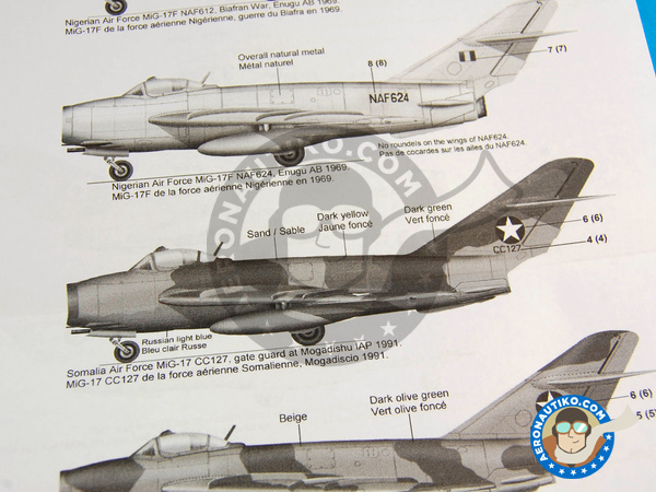 Image 12: Mikoyan-Gurevich MiG-17 Fresco F |  in 1/48 scale manufactured by Berna Decals (ref. BD48-89)