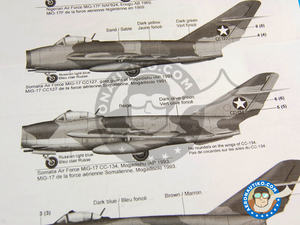Image 13: Mikoyan-Gurevich MiG-17 Fresco F |  in 1/48 scale manufactured by Berna Decals (ref. BD48-89)