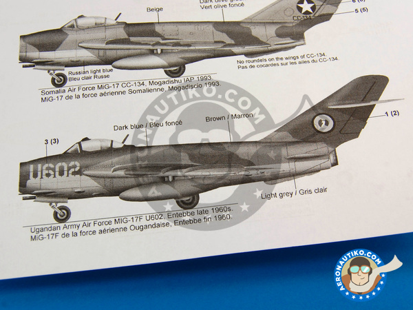 Image 14: Mikoyan-Gurevich MiG-17 Fresco F |  in 1/48 scale manufactured by Berna Decals (ref. BD48-89)