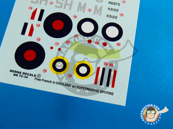 Image 3: Supermarine Spitfire Mk. I - Vb |  in 1/72 scale manufactured by Berna Decals (ref. BD72-34)