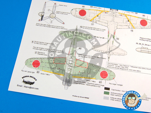Image 6: Mitsubishi A6M Zero 2 |  in 1/72 scale manufactured by Berna Decals (ref. BD72-36)