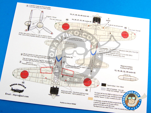 Image 9: Mitsubishi A6M Zero 2 |  in 1/72 scale manufactured by Berna Decals (ref. BD72-37)