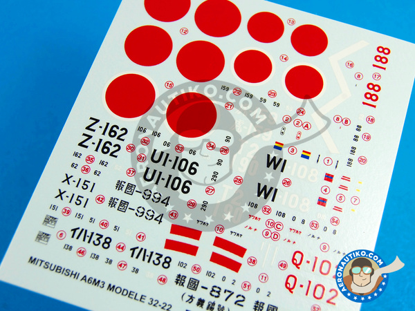 Image 3: Mitsubishi A6M Zero 3 |  in 1/72 scale manufactured by Berna Decals (ref. BD72-43)