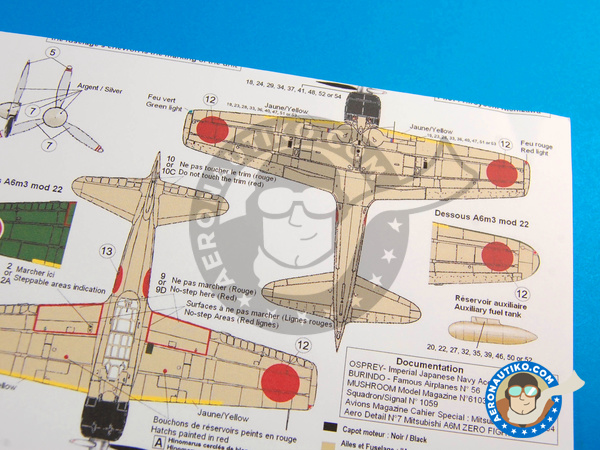 Image 8: Mitsubishi A6M Zero 3 |  in 1/72 scale manufactured by Berna Decals (ref. BD72-43)