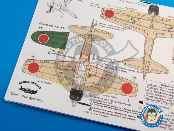 Image 9: Mitsubishi A6M Zero 3 |  in 1/72 scale manufactured by Berna Decals (ref. BD72-43)