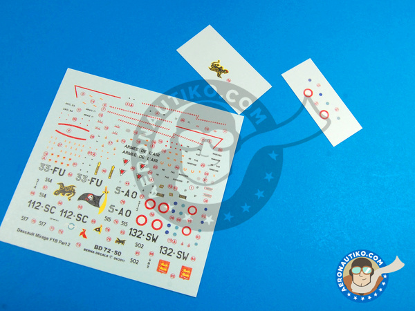 Image 1: Dassault Mirage F1 B |  in 1/72 scale manufactured by Berna Decals (ref. BD72-50)