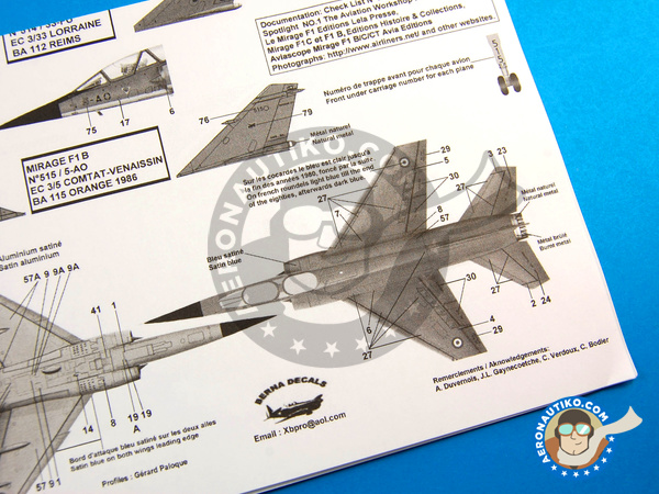 Image 5: Dassault Mirage F1 B |  in 1/72 scale manufactured by Berna Decals (ref. BD72-50)