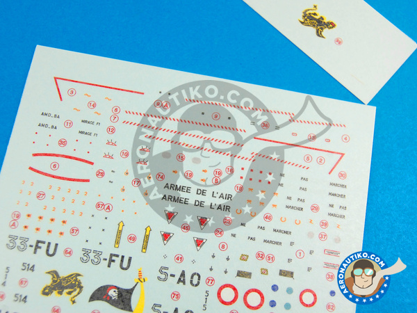 Image 6: Dassault Mirage F1 B |  in 1/72 scale manufactured by Berna Decals (ref. BD72-50)