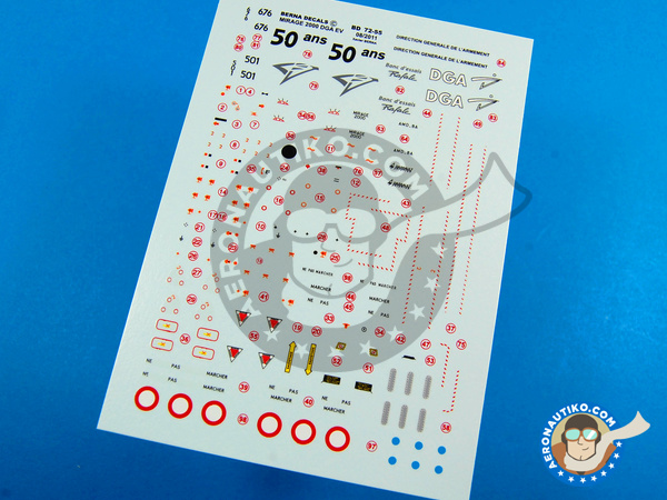Image 4: Dassault Mirage 2000 B/D |  en escala 1/72 fabricado por Berna Decals (ref. BD72-55)