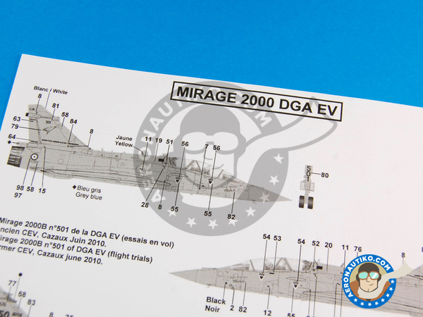 Image 5: Dassault Mirage 2000 B/D |  en escala 1/72 fabricado por Berna Decals (ref. BD72-55)