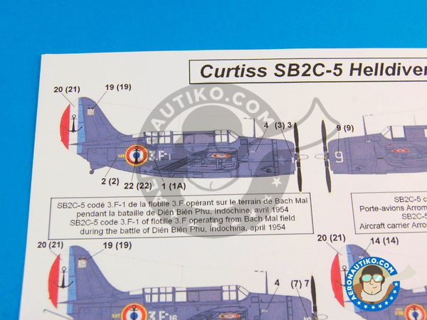 Image 7: Curtiss SB2C-5 Helldiver |  in 1/72 scale manufactured by Berna Decals (ref. BD72-70)