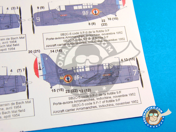 Image 9: Curtiss SB2C-5 Helldiver |  in 1/72 scale manufactured by Berna Decals (ref. BD72-70)