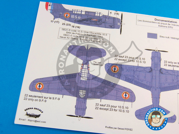 Image 10: Curtiss SB2C-5 Helldiver |  in 1/72 scale manufactured by Berna Decals (ref. BD72-70)