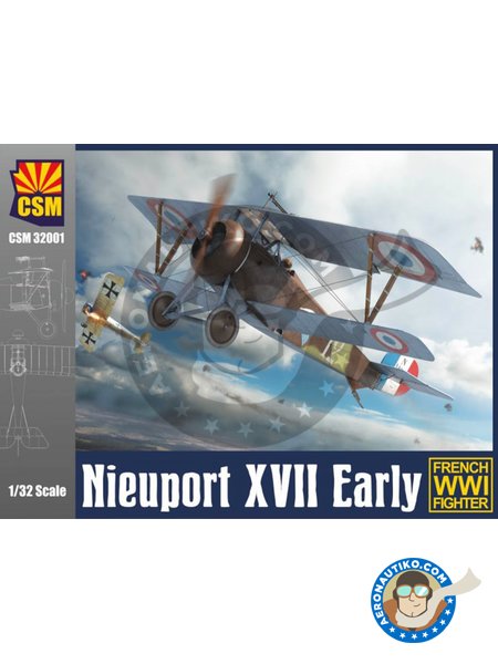 Nieuport XVII Early | Airplane kit in 1/32 scale manufactured by Copper State Models (ref. CSM32001) image